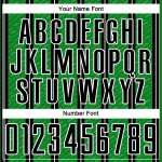 Aangepast zwart grasgroen-wit gesublimeerd voetbaltenue-shirt Aangepast zwart grasgroen-wit gesublimeerd voetbaltenue-shirt