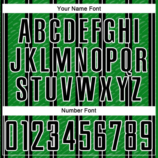 Aangepast zwart grasgroen-wit gesublimeerd voetbaltenue-shirt Aangepast zwart grasgroen-wit gesublimeerd voetbaltenue-shirt