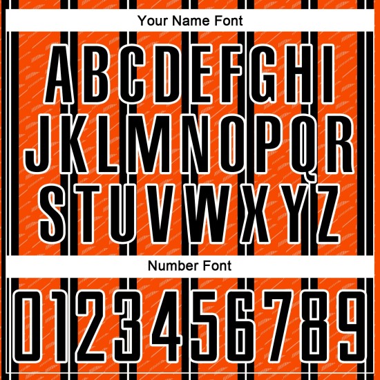 Aangepast zwart oranje-wit gesublimeerd voetbaltenue-shirt Aangepast zwart oranje-wit gesublimeerd voetbaltenue-shirt
