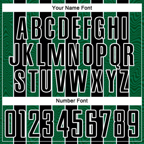 Aangepast zwart Kelly Groen-Wit Lijn Sublimatie Voetbaltenue Jersey Aangepast zwart Kelly Groen-Wit Lijn Sublimatie Voetbaltenue Jersey