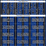 Aangepast zwart koninklijk-wit voetbaltenue sublimatieshirt Aangepast zwart koninklijk-wit voetbaltenue sublimatieshirt