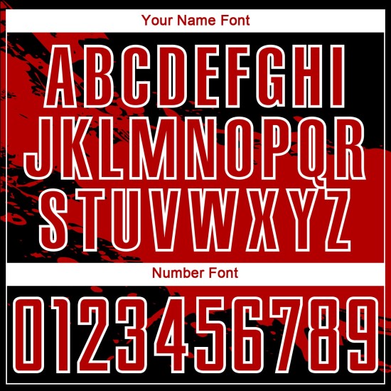 Aangepast zwart rood-wit sublimatie voetbaltenue shirt Aangepast zwart rood-wit sublimatie voetbaltenue shirt