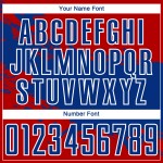 Aangepast rood koninklijk-wit sublimatie voetbaltenue shirt Aangepast rood koninklijk-wit sublimatie voetbaltenue shirt
