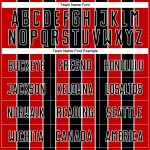 Aangepast zwart rood-wit gesublimeerd voetbaltenue-shirt Aangepast zwart rood-wit gesublimeerd voetbaltenue-shirt