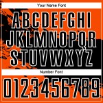 Aangepast oranje zwart-wit sublimatie voetbaltenue shirt Aangepast oranje zwart-wit sublimatie voetbaltenue shirt