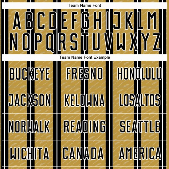 Op maat gemaakt zwart oud goud-wit lijn sublimatie voetbaltenue shirt Op maat gemaakt zwart oud goud-wit lijn sublimatie voetbaltenue shirt