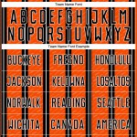 Aangepast zwart oranje-wit gesublimeerd voetbaltenue-shirt Aangepast zwart oranje-wit gesublimeerd voetbaltenue-shirt