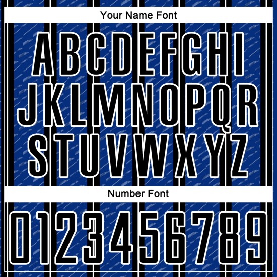 Aangepast zwart koninklijk-wit voetbaltenue sublimatieshirt Aangepast zwart koninklijk-wit voetbaltenue sublimatieshirt