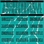 Aangepast Aqua Zwart-Wit Bliksem Sublimatie Voetbaltenue Jersey Aangepast Aqua Zwart-Wit Bliksem Sublimatie Voetbaltenue Jersey