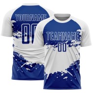 Aangepast Royal White Splash Sublimatie Voetbaltenue Jersey