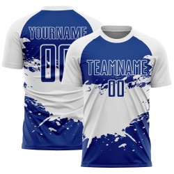 Aangepast Royal White Splash Sublimatie Voetbaltenue Jersey