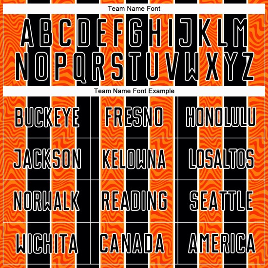 Aangepast zwart oranje-wit gesublimeerd voetbaltenue-shirt Aangepast zwart oranje-wit gesublimeerd voetbaltenue-shirt