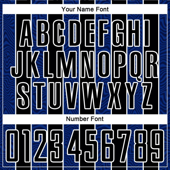 Aangepast zwart koninklijk-wit voetbaltenue sublimatieshirt Aangepast zwart koninklijk-wit voetbaltenue sublimatieshirt