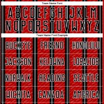 Aangepast zwart rood-wit gesublimeerd voetbaltenue-shirt Aangepast zwart rood-wit gesublimeerd voetbaltenue-shirt