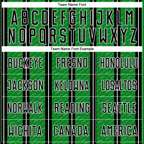 Aangepast zwart grasgroen-wit gesublimeerd voetbaltenue-shirt Aangepast zwart grasgroen-wit gesublimeerd voetbaltenue-shirt